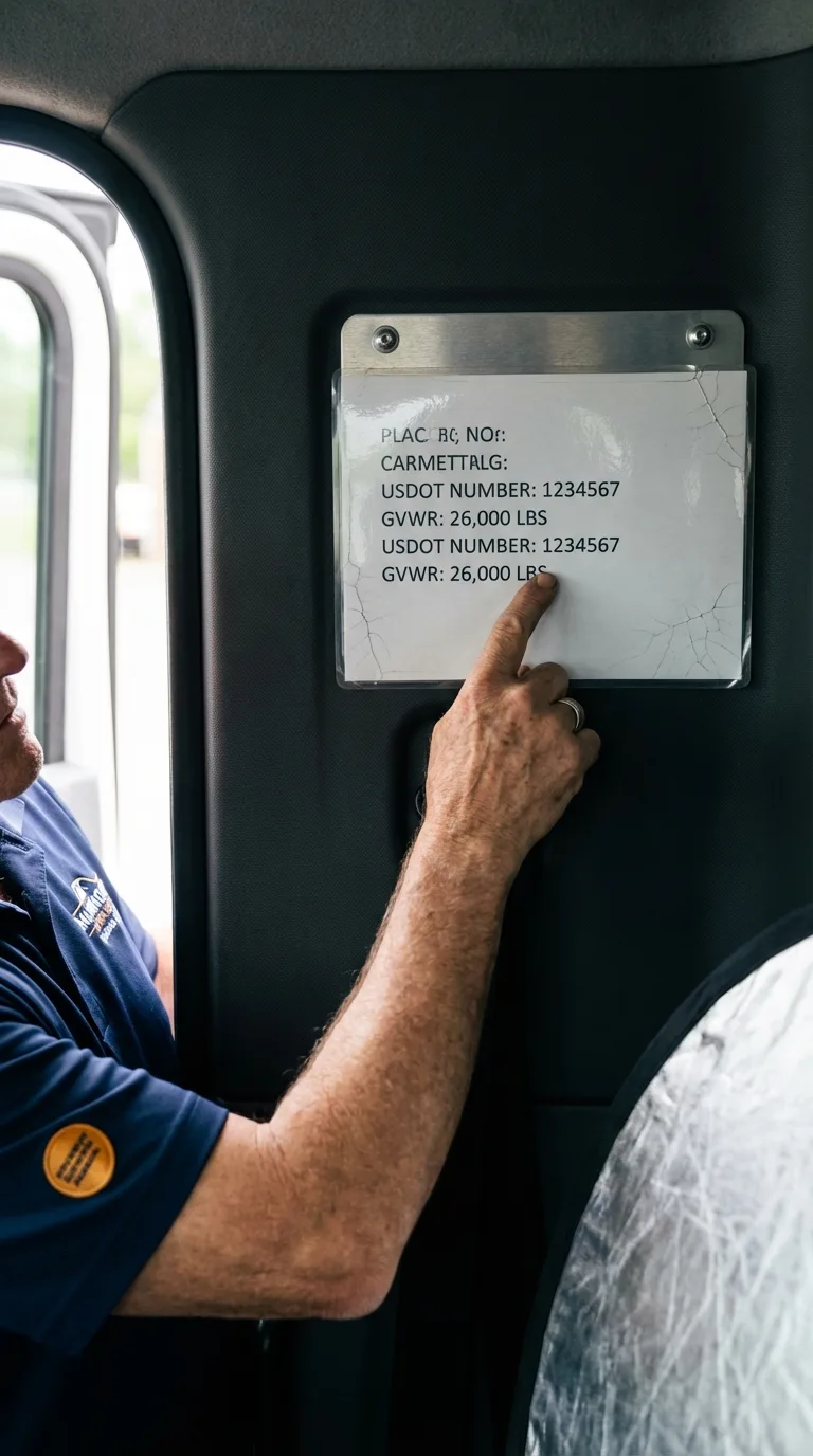 USDOT licensing placard verification in Ellwood City